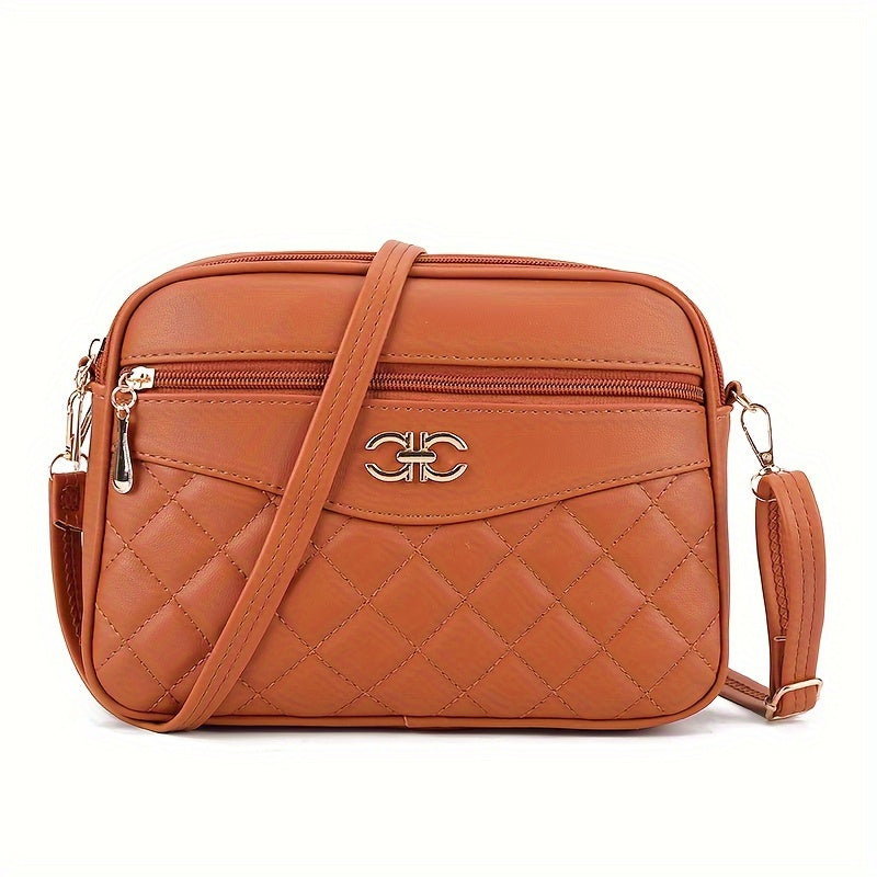 Quilted Crossbody Shoulder Bag Women Adjustable Strap Handbag