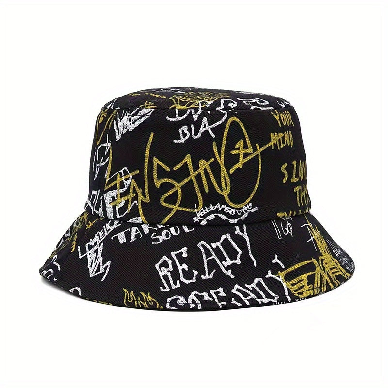 Letter Pattern Fisherman Hat Sun Hat Street Tide Cotton Hat