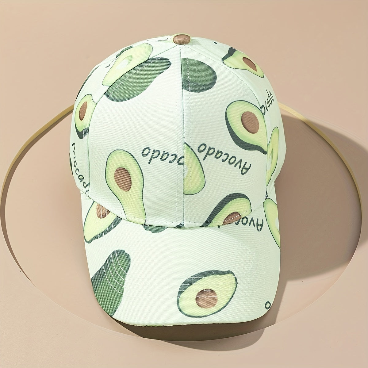 Avocado Print Baseball Cap Solid Cartoon Dad Hat Adjustable Lightweight Sun Hats