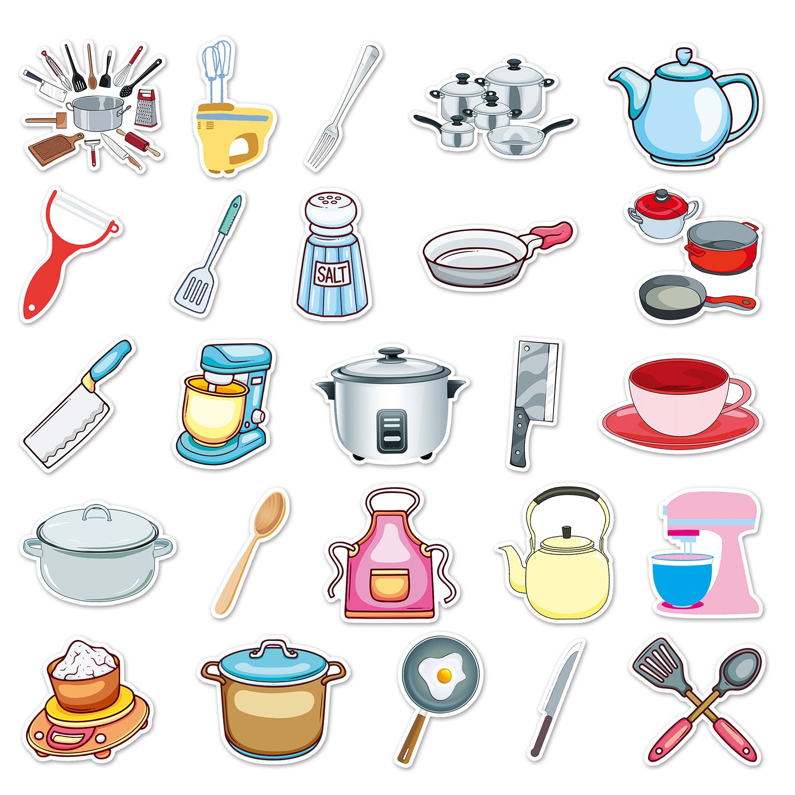 50 Fun Vinyl Stickers for Kitchenware & More