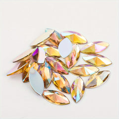 30pcs Colorful Horse Eye Rhinestone Charms for DIY Jewelry Making