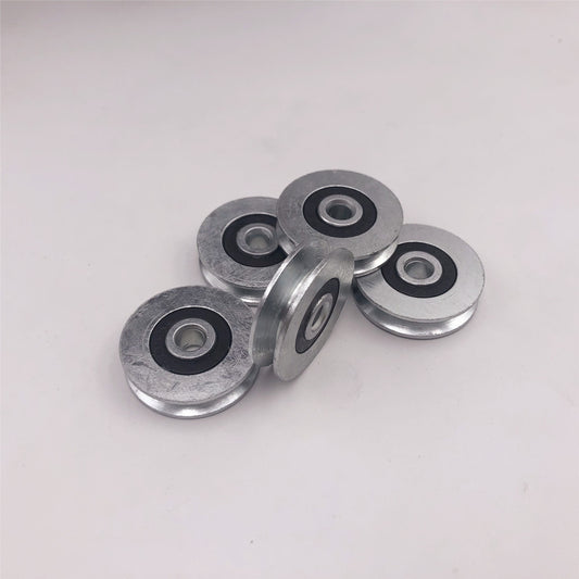 5pcs V Groove Metal 265 Bearing Round Pulleys 6 33 8mm Steel Wire