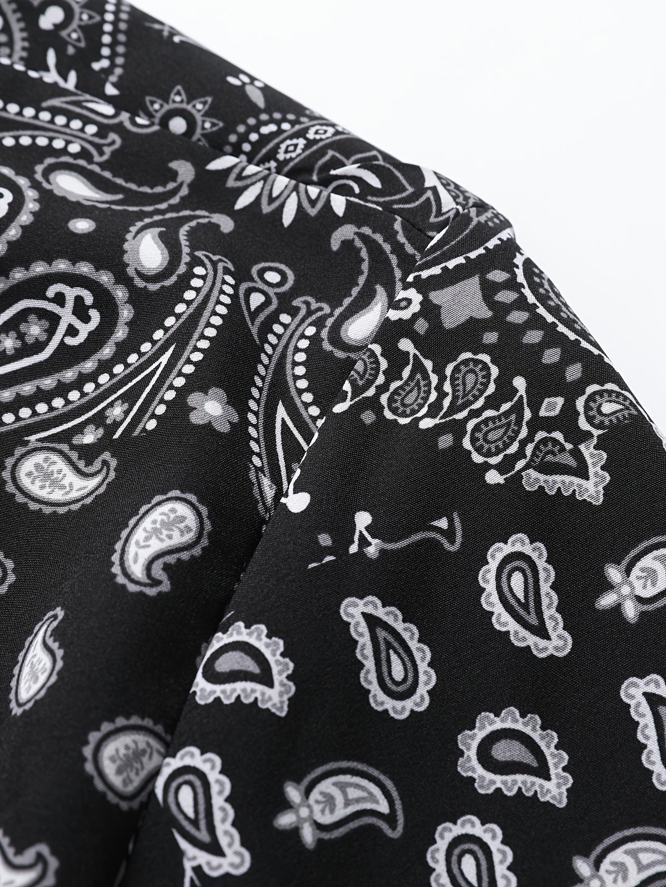 Paisley Pattern Hawaiian Shirt Men's Casual Button Up Short Sleeve