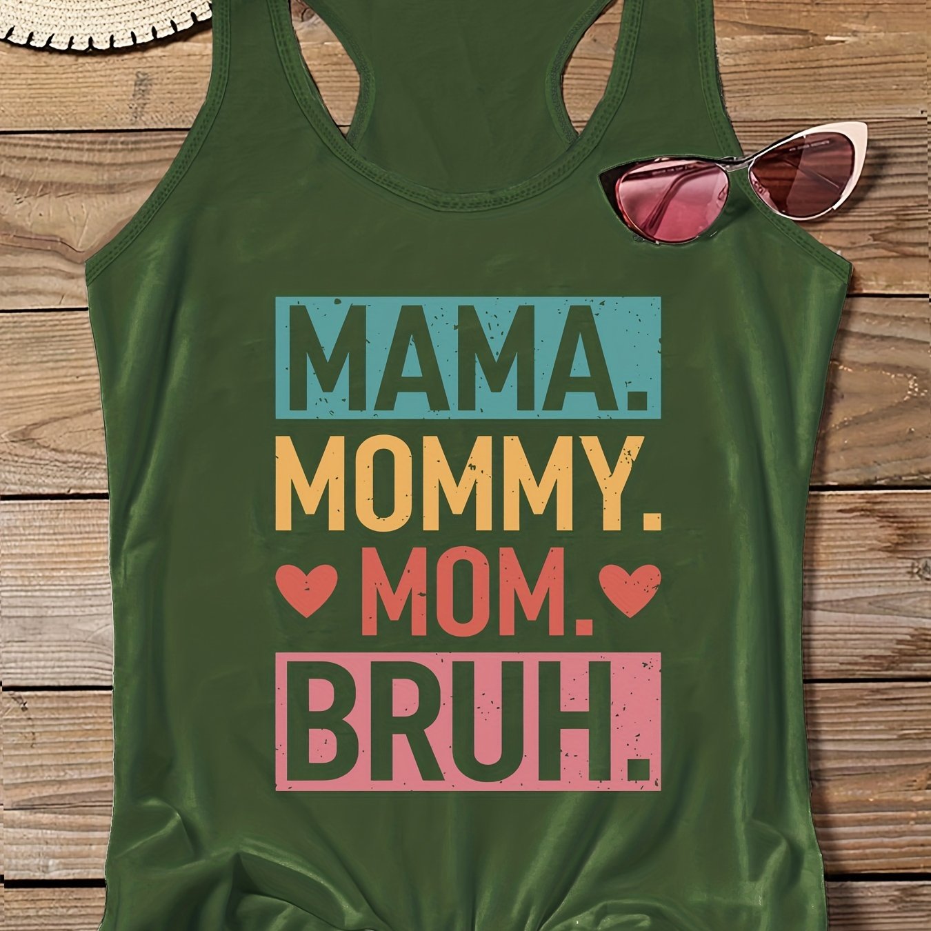 Women's Plus Size Letter Print Tank Top