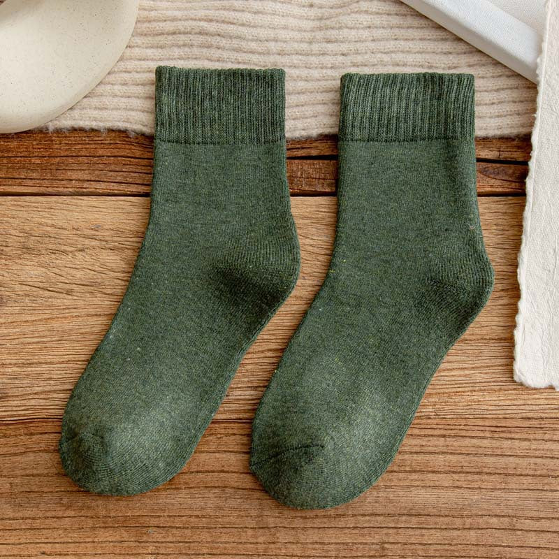 Women's Solid Thick Trim Mid Socks