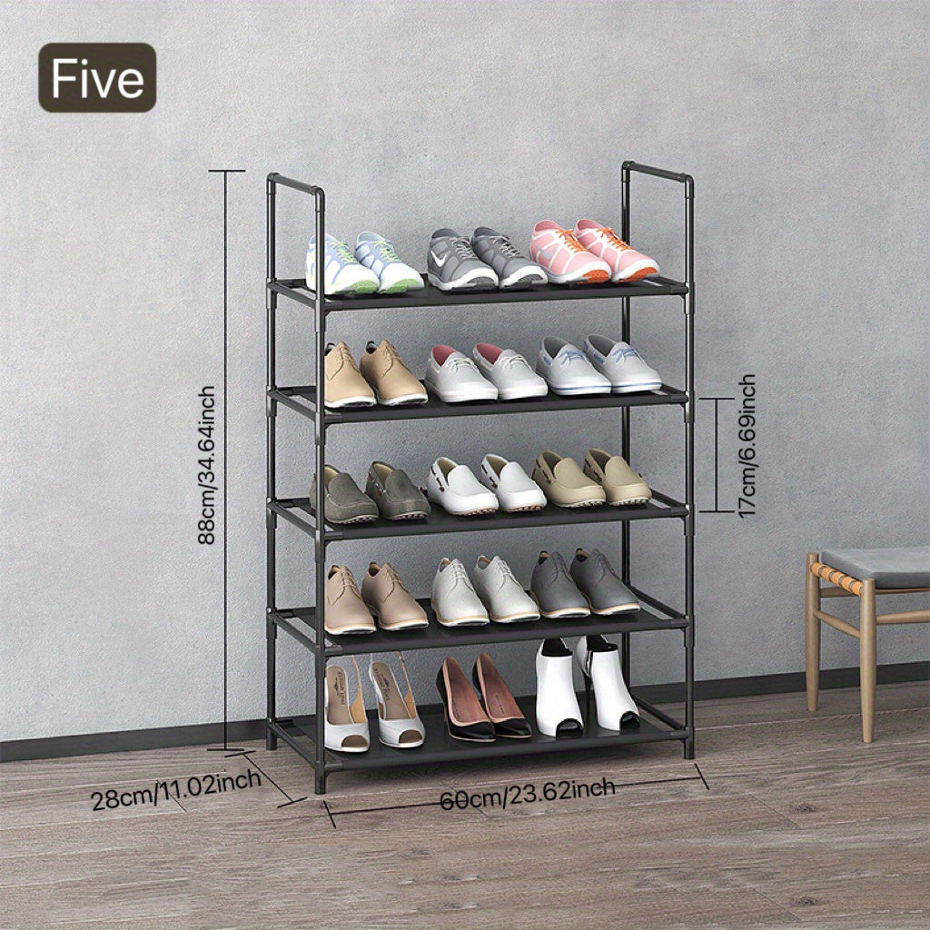 1pc Assembly Layer Shoe Rack Shoe Storage Rack Thickened Steel Pipe