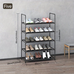 1pc Assembly Layer Shoe Rack Shoe Storage Rack Thickened Steel Pipe