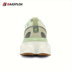Women's Thick Sole Shock Absorption Sneakers, Mesh Breathable Running Shoes
