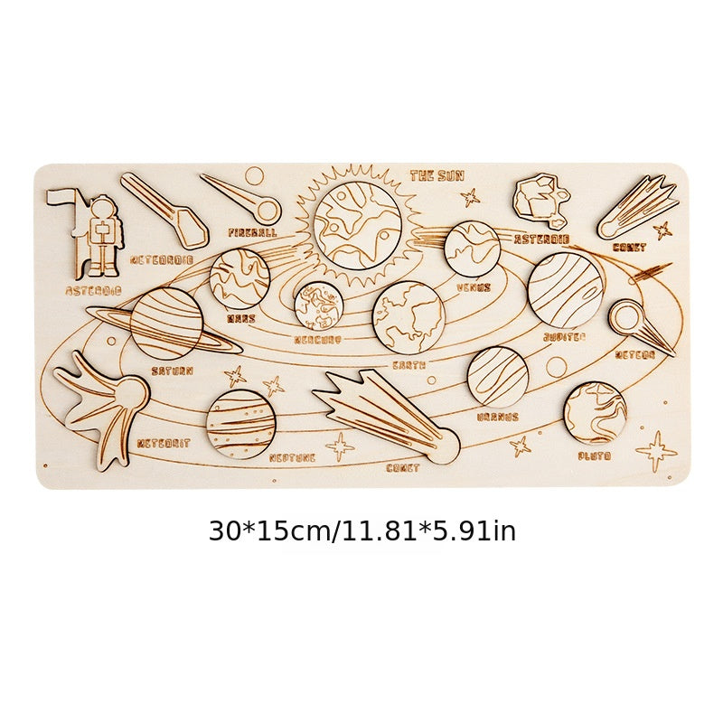 Solar System 8 Planet Puzzle Matching Board for Kids