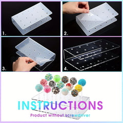 Acrylic Cake Pop Stand Display for Parties & Events