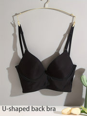 Solid T Shirt Bra Push Up Women's Lingerie