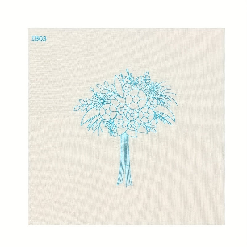 Flower Pattern Embroidery Kit for Beginners with Instructions