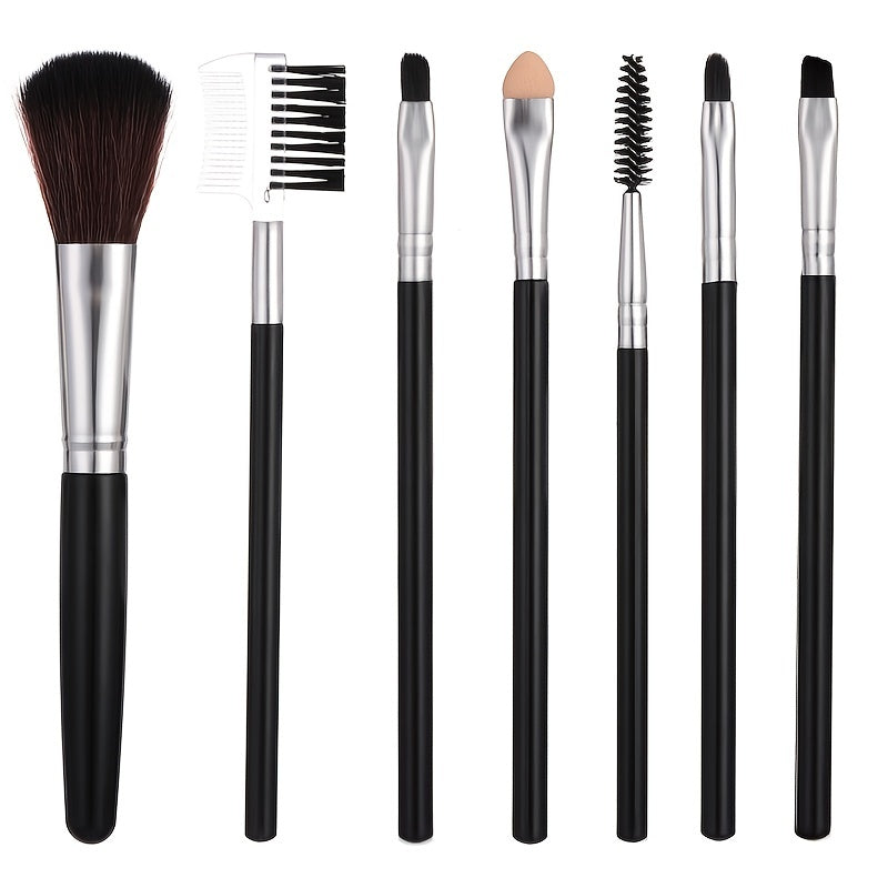 7pcs Portable Makeup Brush Set for Women - Ideal Gift for Her