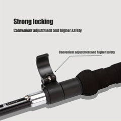 Folding Hiking Pole Ultra-light Walking Stick for Camping Hiking Trekking
