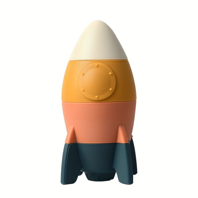 Silicone Rocket Stacking Toy for Toddlers