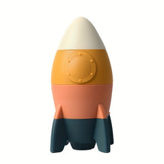 Silicone Rocket Stacking Toy for Toddlers