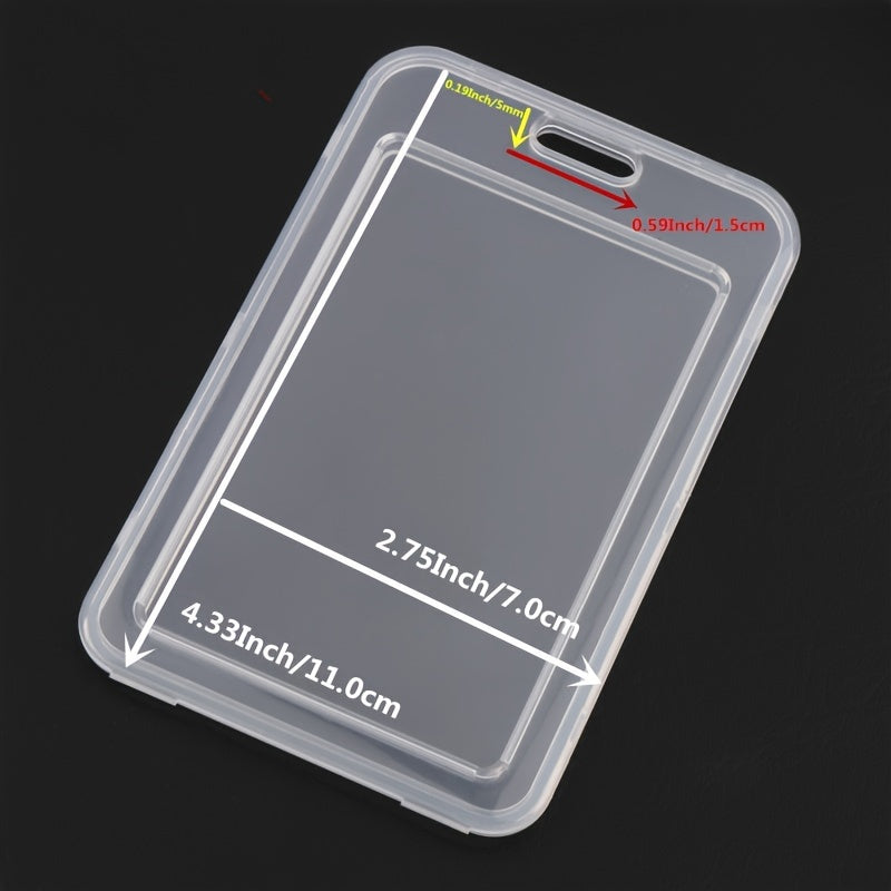 Transparent Card Set Lanyard Hanging Clip Card Holder Student Teacher Key Card