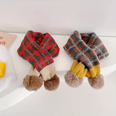 Versatile Faux Fur Cross Scarf for Girls