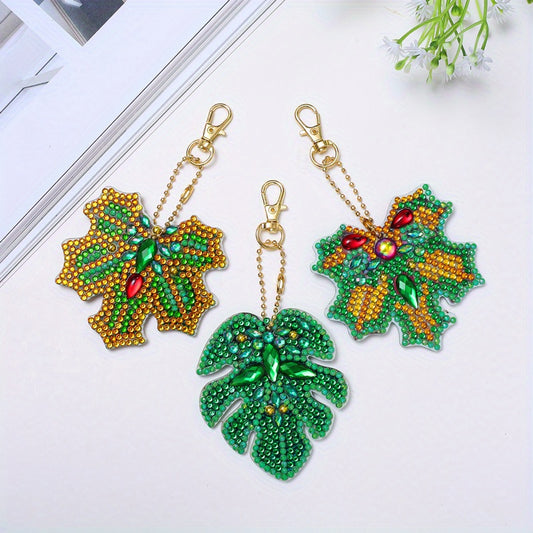 DIY Butterfly Rhinestone Key Chain Diamond Painting Pendant