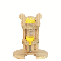 Adjustable Hamster Water Stand with Food Basin