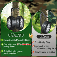 Tree Stand Strap Gear Hangers With 3 Metal Hooks Saddle Platform