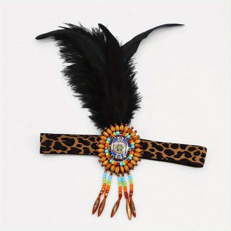 Bead Feather Headband Holiday Party Supplies