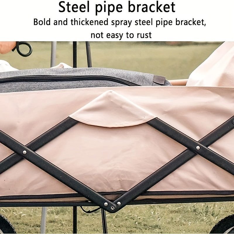 Outdoor Camping Barbecue Trolley Large Capacity Lightweight Wagon Cart