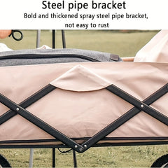 Outdoor Camping Barbecue Trolley Large Capacity Lightweight Wagon Cart