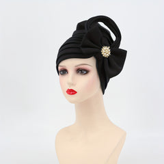 Boho Chemo Cap Flower Turban Head Wrap Elastic Bonnet