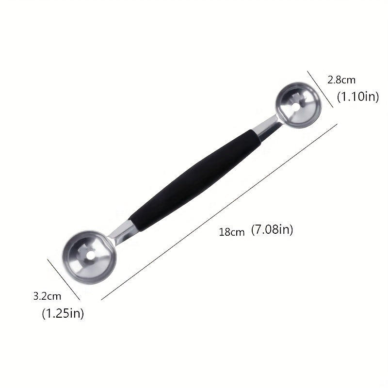 4pcs Stainless Steel Fruit Ball Digger & Ice Cream Scoop