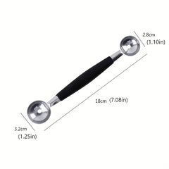 4pcs Stainless Steel Fruit Ball Digger & Ice Cream Scoop