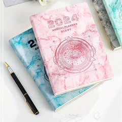 Daily Planner Notebook 352 Pages Hardcover Faux Leather