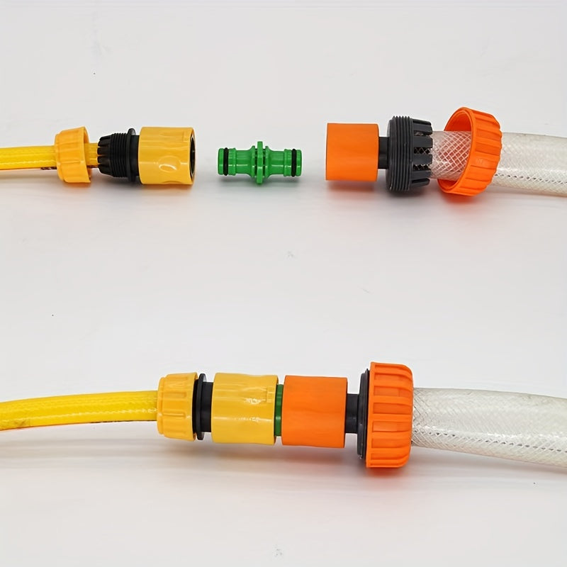 2pcs Plastic Double Extension Pipe Repair Joint Bidirectional Docking Nipple