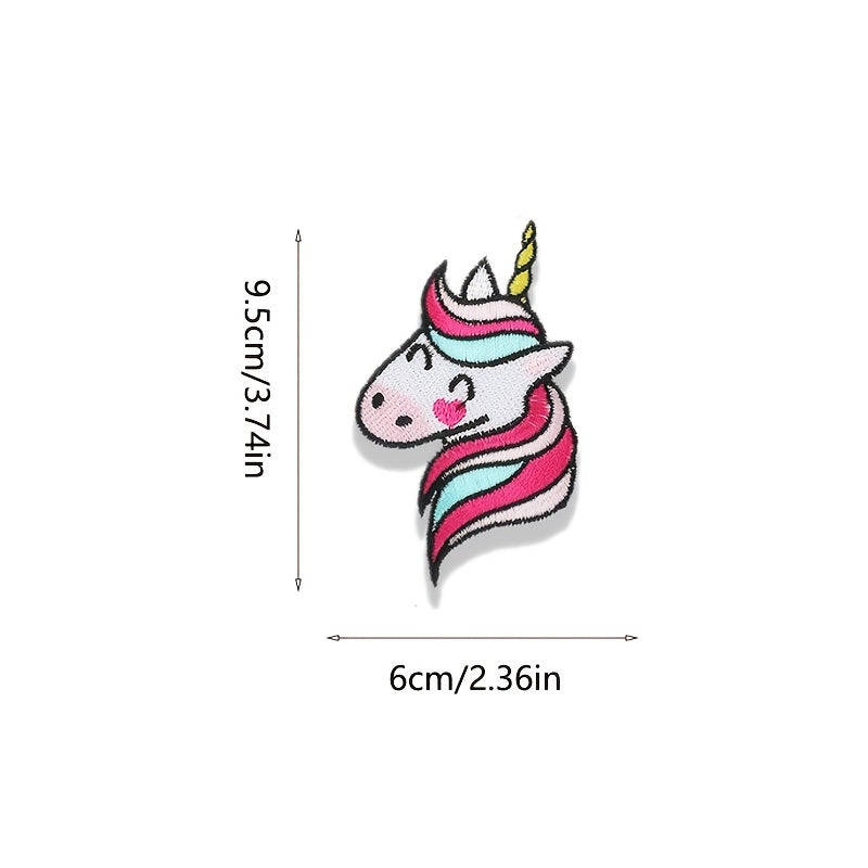 23pcs Unicorn Iron On Patches Embroidered Applique Repair DIY Crafts Projects