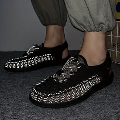 Men's Breathable Woven Sandals for Summer Beach Comfort