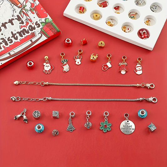 24pcs Dream Charm Bracelets Christmas Advent Calendar Set for Women Children