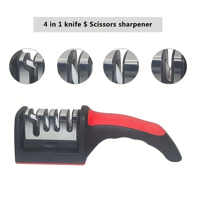 4 Level Sharpener for Food Trucks Kitchen Professional Sharpening Tool