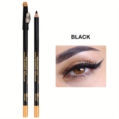 Wooden Makeup Pen With Pencil Sharpener Pearlescent Lip Liner Eyeliner