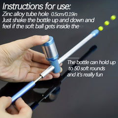 Alloy Bottle Crackling Tube Rubber Ball Funny Toy