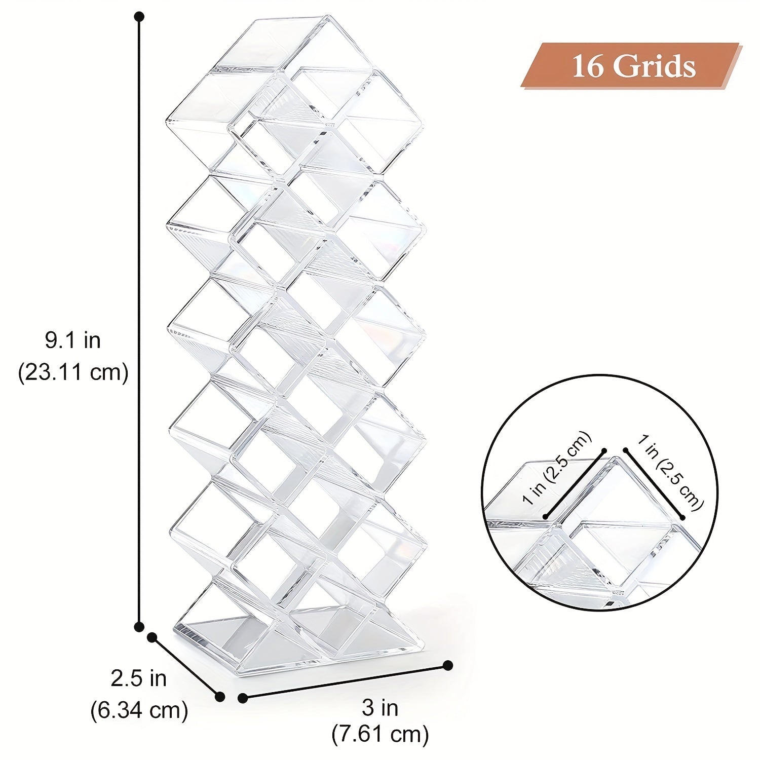 Acrylic Fish Shape Lipstick Holder Organizer 16 Spaces
