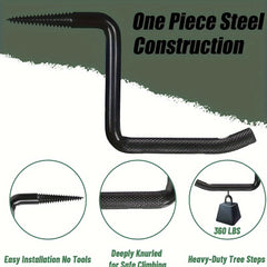 2pcs Screw In Tree Steps for Climbing, Self Tapping Screw Mount