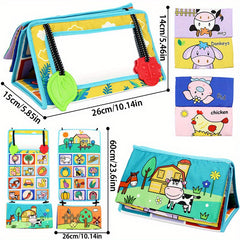 Baby Floor Mirror Toy Teether Sensory Development Crawl Toy