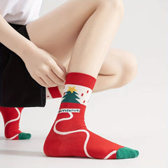 Christmas Cartoon Crew Socks - Year Socks