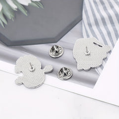 2pcs Christmas Brooch Snowman Santa Claus Bracelet Bag Accessory Holiday Men