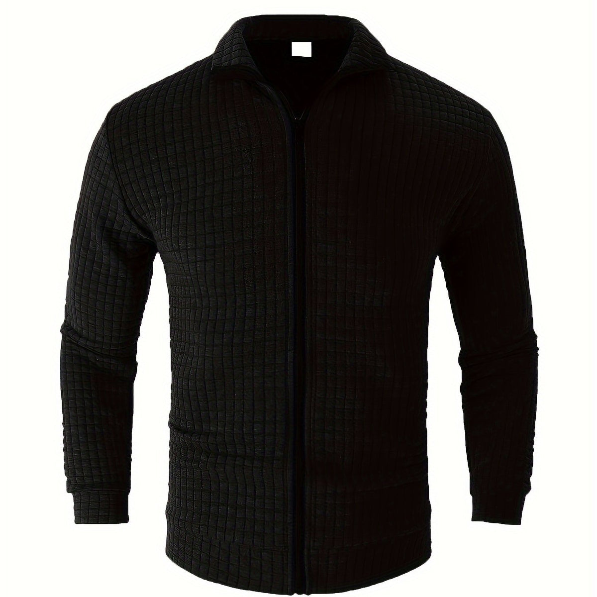 Men's Zipper Stand Collar Cardigan Warm Jacket