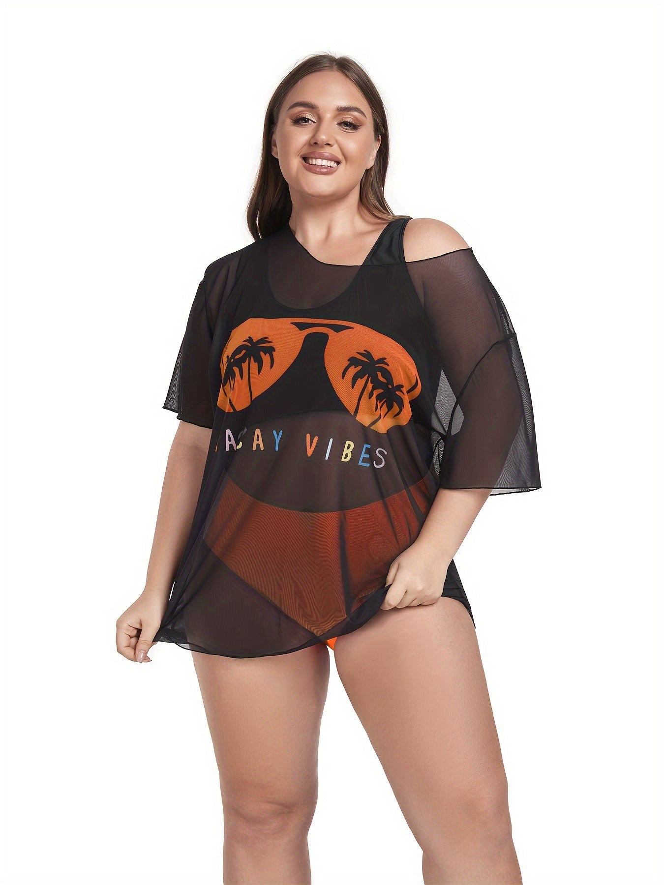 Racer Back Tank Bra & Panty Bikini Set with Cover Up Swimsu