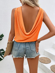 Casual Crew Neck Sleeveless Tank Top for Summer Women's Clothing