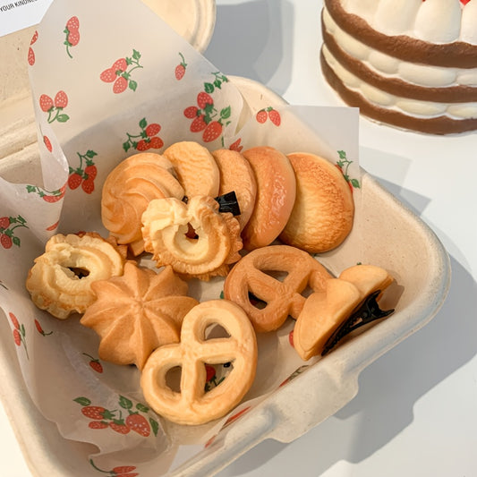 6pcs Girls Cookie Food Hair Clip Set
