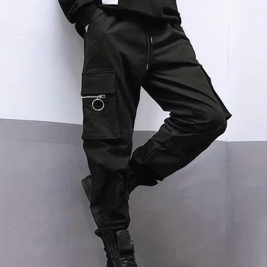Men's Hip hop Zip Cargo Pants Jogger Pants