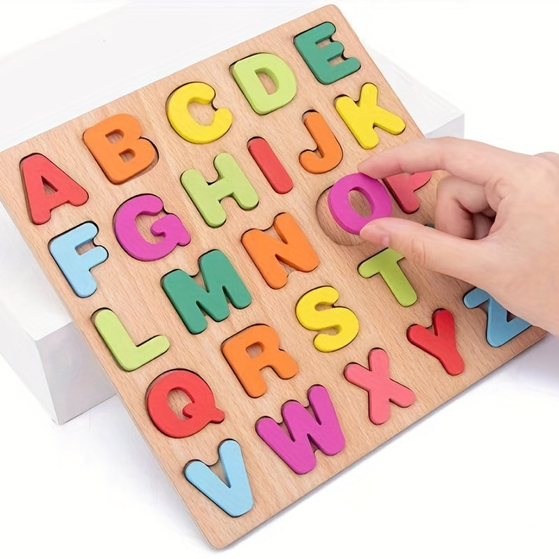 Educational Wooden Puzzles for Toddlers Alphabet Numbers & More
